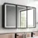 Olivia Black Framed Illuminated LED Mirror Cabinet 710x1200mm