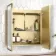 Olivia Matt Brass Illuminated LED Mirror Cabinet 710x600mm