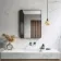 Essence Black Framed Rectangular Bathroom Mirror 800x600mm