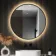 Delilah Black Framed Round Backlit llluminated LED Mirror 800mm