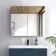 Aurora Matt Black Mirror Cabinet 700x800mm
