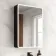 Aurora Matt Black Illuminated LED Mirror Cabinet 700x500mm