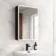 Aurora Matt Black Illuminated LED Mirror Cabinet 700x500mm