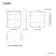 Aurora Matt Black Illuminated LED Mirror Cabinet 700x600mm