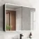 Aurora Matt Black Illuminated LED Mirror Cabinet 700x1000mm