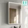 Esme Matt Black Illuminated LED Recessed Mirror Cabinet 700x500mm