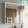 Esme Matt Black Illuminated LED Recessed Mirror Cabinet 700x800mm