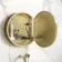 Mollie Matt Brass Round Illuminated LED Mirror Cabinet 500mm