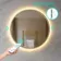 Delilah Brushed Brass Round Backlit LED Mirror With BLUETOOTH Speaker 500mm