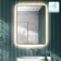 Mila Brushed Brass Backlit Illuminated LED Mirror With BLUETOOTH Speaker 800x600mm