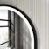Ada Pill Black Framed Illuminated LED Mirror 900x500mm