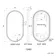 Ada Pill Black Framed Illuminated LED Mirror 900x500mm