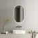 Ada Pill Black Framed Backlit Illuminated LED Mirror 900x500mm
