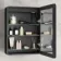 Aurora Matt Black Illuminated LED Mirror Cabinet With BLUETOOTH Speaker 600x450mm