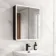 Aurora Matt Black Illuminated LED Mirror Cabinet With BLUETOOTH Speaker 700x600mm