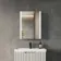 Selma Battery Powered Matt Black Illuminated LED Mirror Cabinet 600x450mm