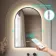 Maya Black Framed Arched Backlit Illuminated LED Mirror With BLUETOOTH Speaker 750x500mm