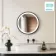 Delilah Battery Powered Black Framed Round Illuminated LED Mirror 500mm