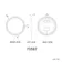 Delilah Battery Powered Black Framed Round Illuminated LED Mirror 500mm