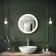 Delilah Battery Powered Brushed Brass Round Illuminated LED Mirror 500mm