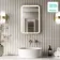 Mila Brushed Brass Battery Powered LED Mirror 600x400mm