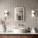 Mila Brushed Brass Battery Powered LED Mirror 600x400mm