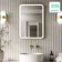 Mila Brushed Brass Battery Powered LED Mirror 700x500mm