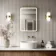 Mila Brushed Brass Battery Powered LED Mirror 700x500mm