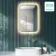 Mila Battery Powered Brushed Brass Backlit Illuminated LED Mirror 600x400mm
