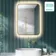 Mila Battery Powered Brushed Brass Backlit Illuminated LED Mirror 700x500mm