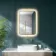 Mila Battery Powered Brushed Brass Backlit Illuminated LED Mirror 700x500mm