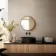 Paris Black Framed Round Bathroom Mirror 500mm