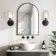 Rory Matt Black Arched Mirror 750x500mm
