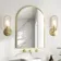 Rory Brushed Brass Arched Mirror 750x500mm