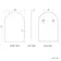 Rory Brushed Brass Arched Mirror 750x500mm
