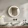 Libby Matt Black Round Illuminated LED Mirror 580mm