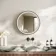Libby Matt Black Round Illuminated LED Mirror 580mm