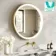 Libby Brushed Brass Round Illuminated LED Mirror 780mm