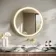 Libby Brushed Brass Round Illuminated LED Mirror 780mm