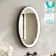 Libby Oval Matt Black Illuminated LED Mirror 800x520mm