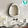 Libby Matt Black Illuminated LED Mirror 608x615mm