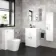 Avon & Trent Gloss White Slimline Back To Wall Toilet Unit 500mm
