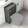 Slate Grey Slimline Back To Wall Toilet Unit 500mm