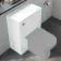 100% Waterproof - Harper Gloss White PVC Back To Wall Toilet Unit 600mm