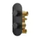 Ballina Premium Ceiling Matt Black Round Thermostatic Shower Set - 300mm Head & Hand Shower