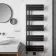 Seville Electric Matt Black Designer Flat Panel Heated Towel Rail 1600x600mm
