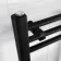 Barcelona Electric Matt Black Straight Heated Towel Rail 800x500mm