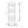 Santorini Electric Matt Black Flat Panel Heated Towel Rail 1200x450mm