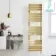 Santorini Electric Brushed Brass Flat Panel Heated Towel Rail 1600x450mm