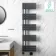 Seville Electric Anthracite Designer Flat Panel Heated Towel Rail 1600x450mm